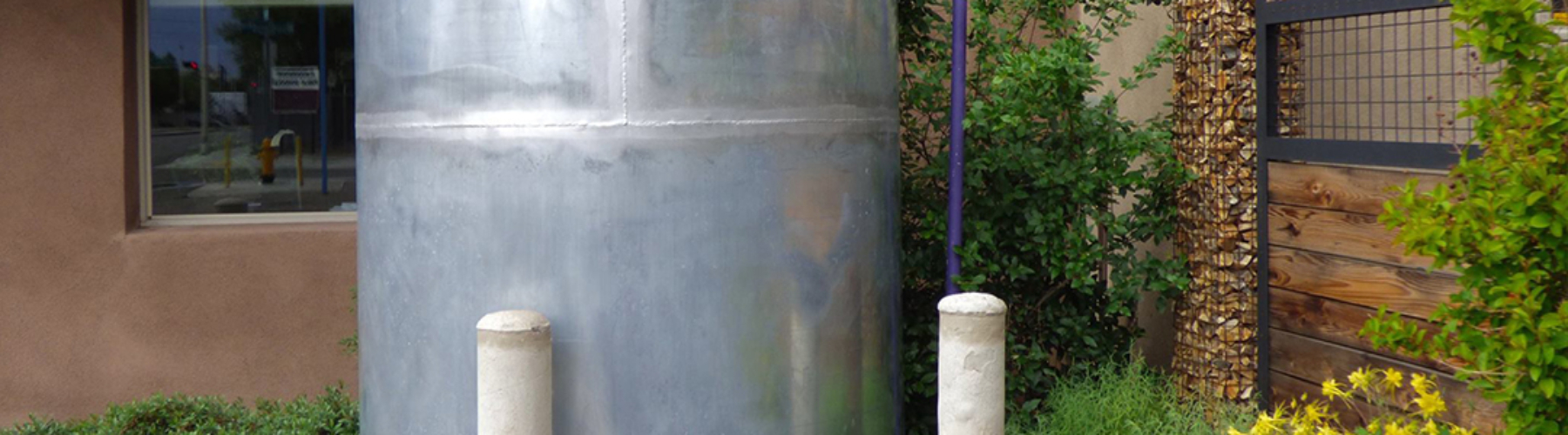 Water Cistern with Xeric landscape