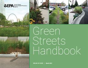 Image of EPA's Green Streets Design Handbook and link to PDF